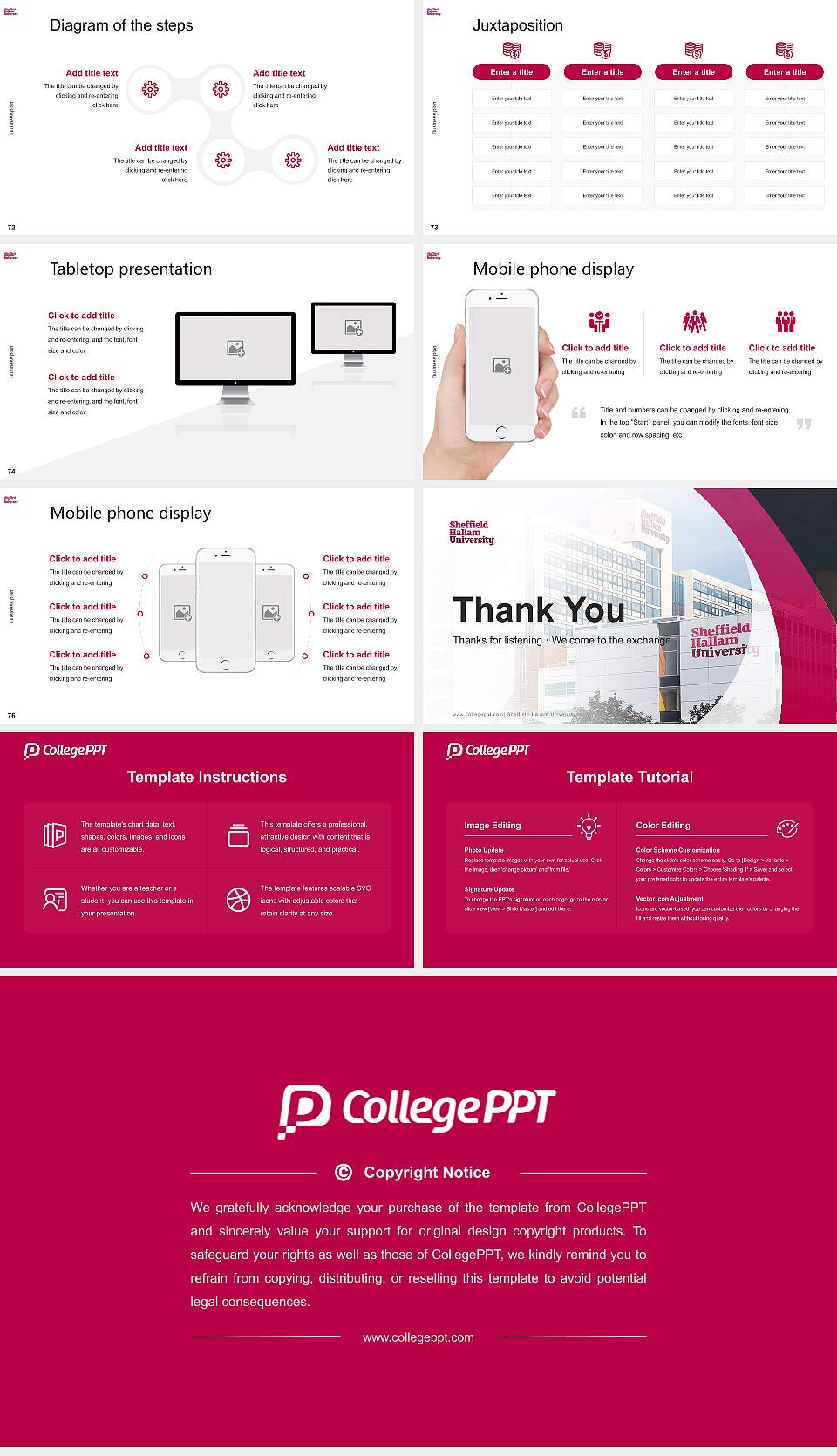 Sheffield Hallam University Competition/Entrepreneurship Contest PPT Template16:9 ratio PPT effect preview image9