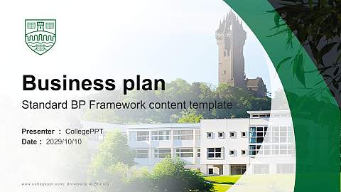 University of Stirling Competition/Entrepreneurship Contest PPT Template