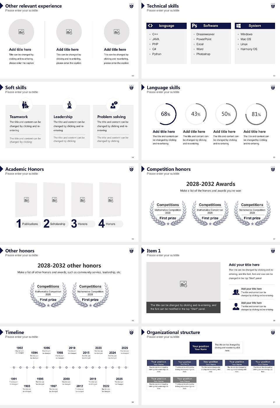 University of Hull Resume PPT Template16:9 ratio PPT effect preview image3