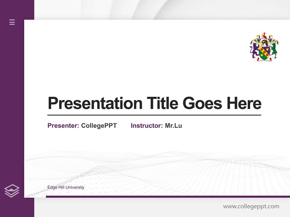 Edge Hill University Thesis Proposal/Graduation Defense PPT Template4:3 ratio PPT effect preview image5