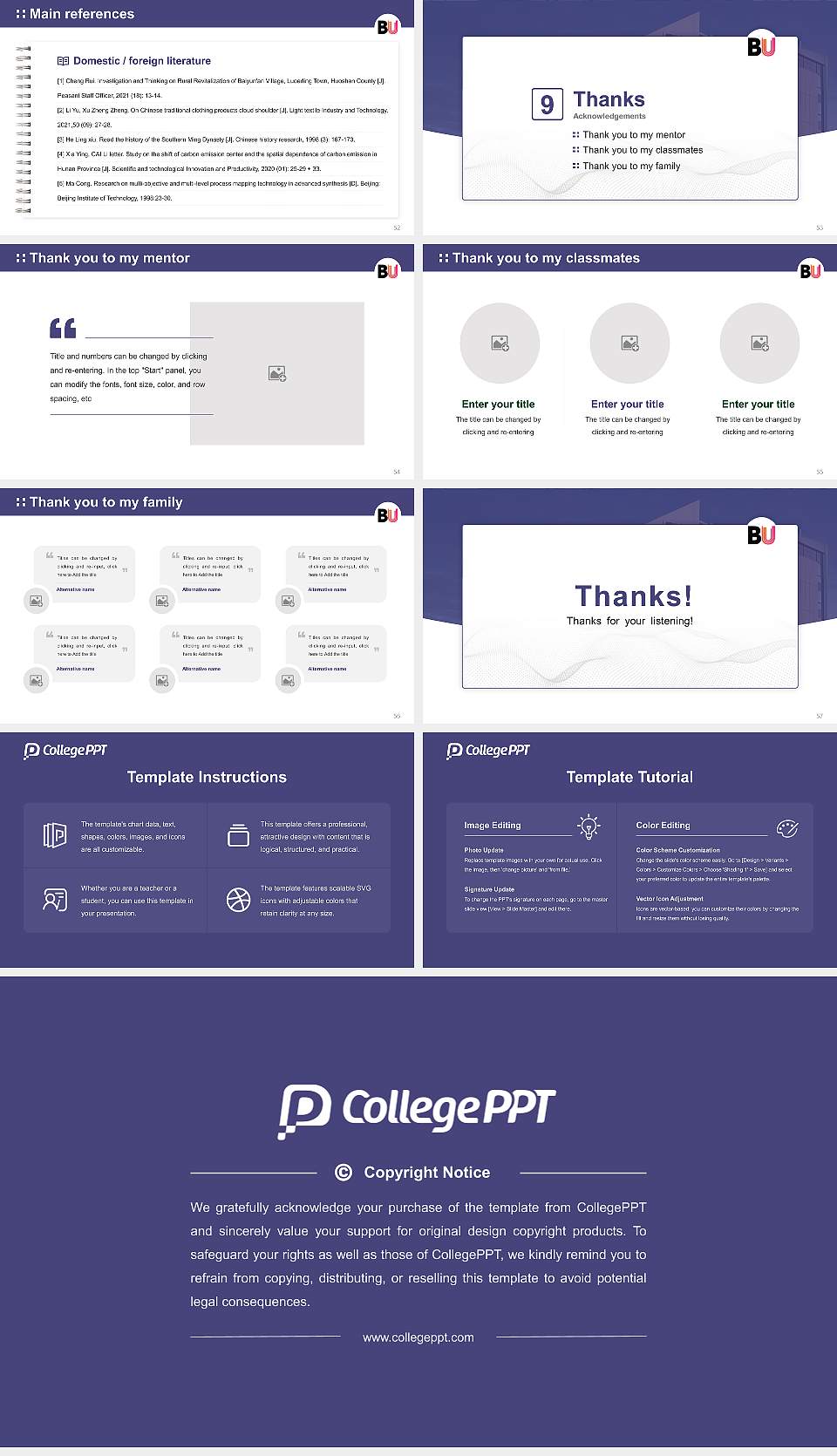 Bournemouth University Graduation Thesis Defense PPT Template16:9 ratio PPT effect preview image7