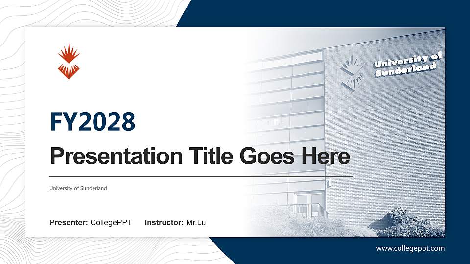 University of Sunderland Academic Presentation/Research Findings Report PPT Template16:9 ratio PPT effect preview image