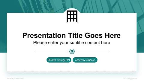 University of Westminster National Scholarship Defense PPT Template