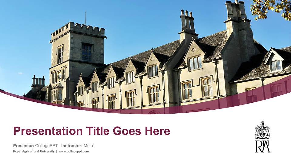 Royal Agricultural University Course/Courseware Creation PPT Template16:9 ratio PPT effect preview image