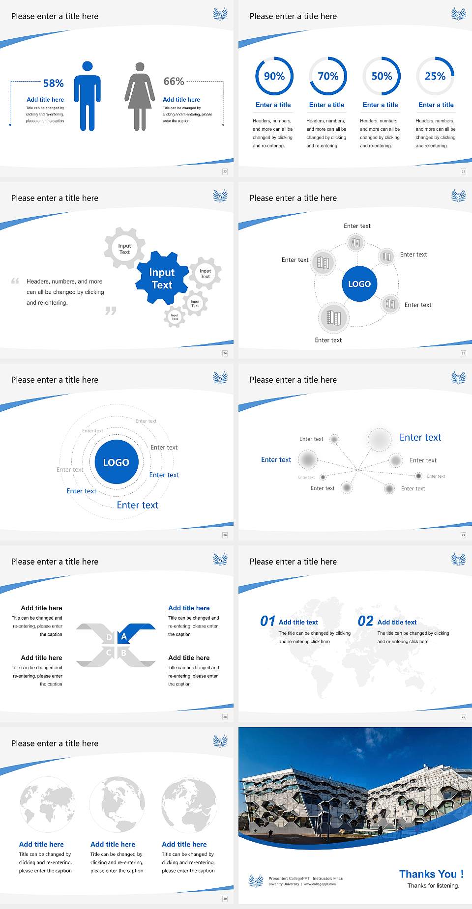 Coventry University Course/Courseware Creation PPT Template4:3 ratio PPT effect preview image4