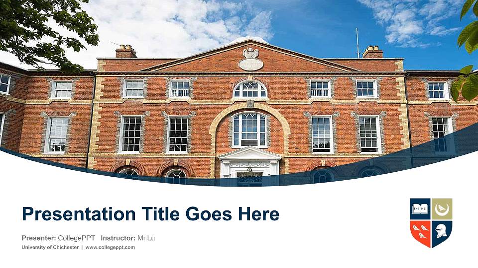 University of Chichester Course/Courseware Creation PPT Template16:9 ratio PPT effect preview image