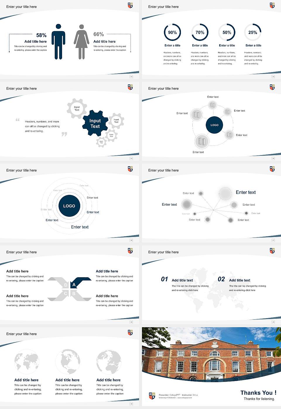 University of Chichester Course/Courseware Creation PPT Template16:9 ratio PPT effect preview image4