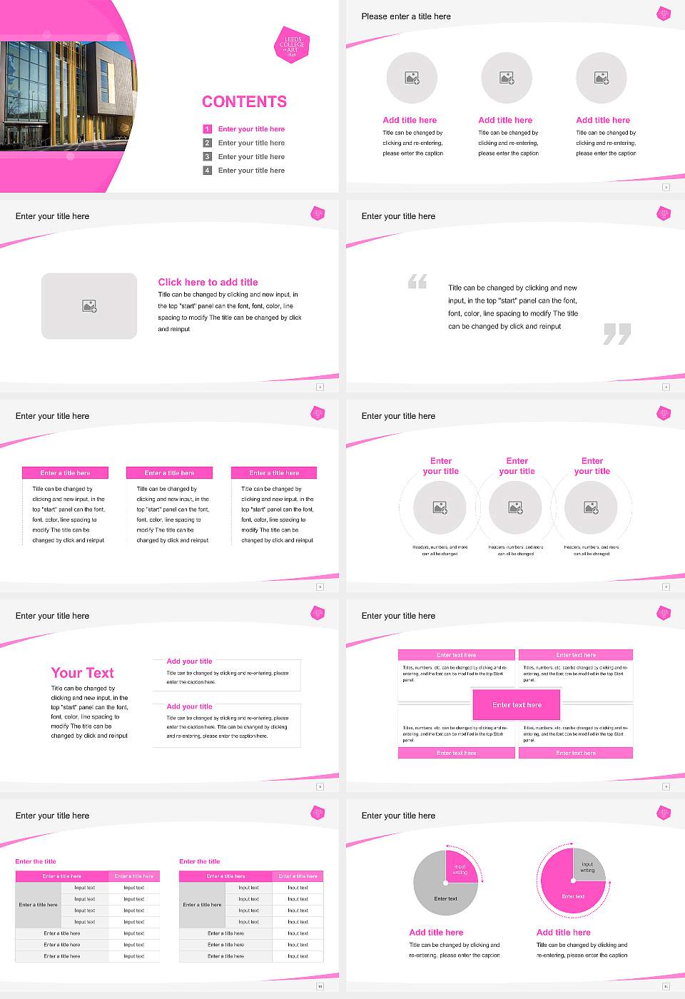 Leeds Arts University Course/Courseware Creation PPT Template16:9 ratio PPT effect preview image2