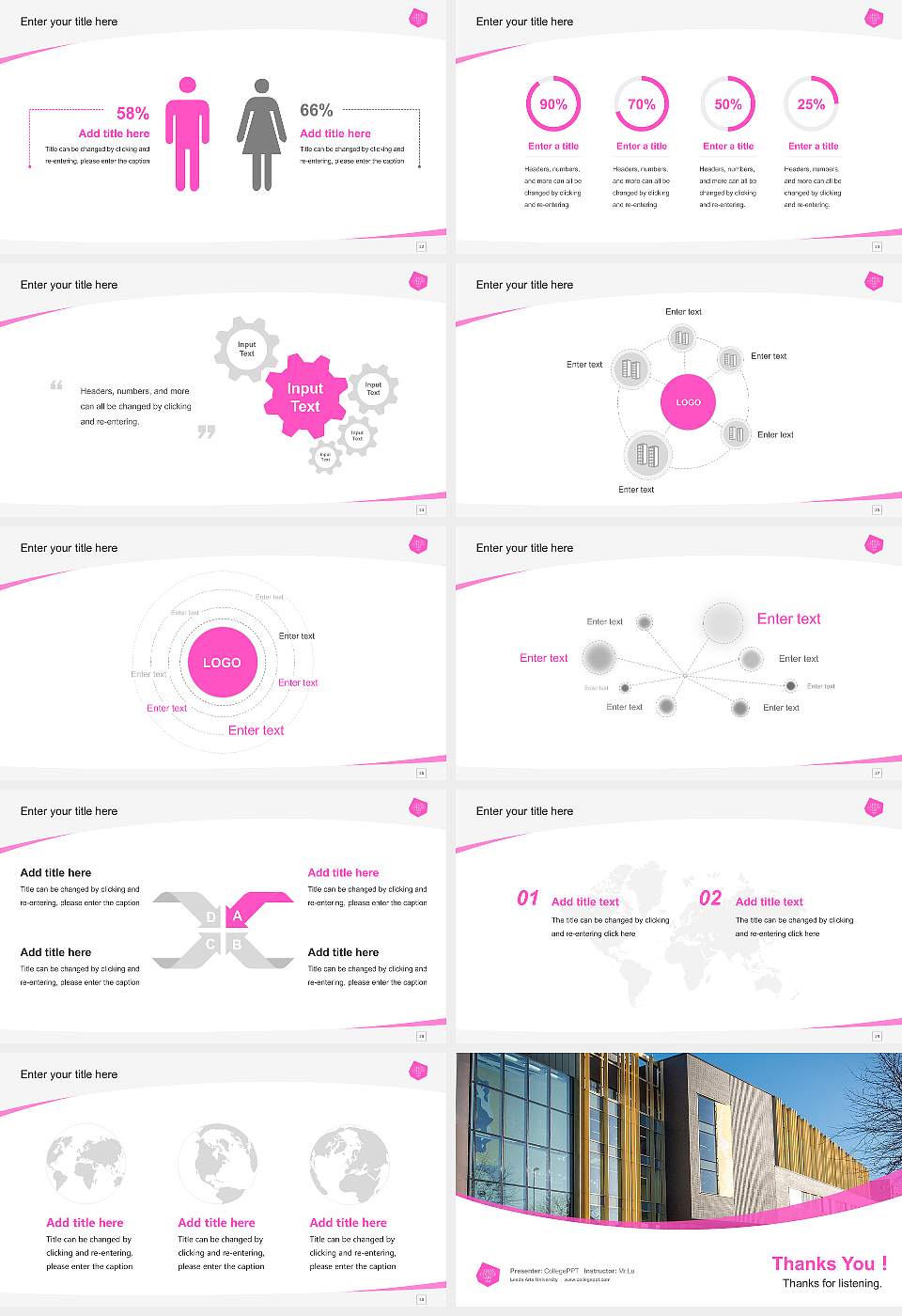 Leeds Arts University Course/Courseware Creation PPT Template16:9 ratio PPT effect preview image4