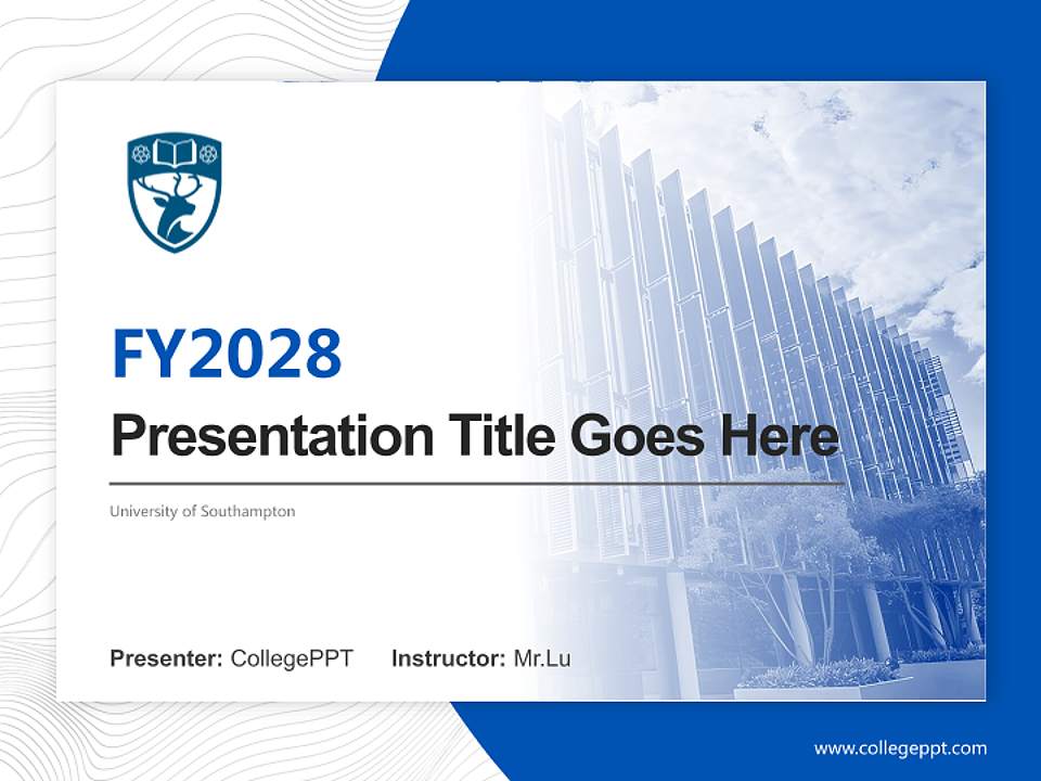 University of Southampton Academic Presentation/Research Findings Report PPT Template4:3 ratio PPT effect preview image5