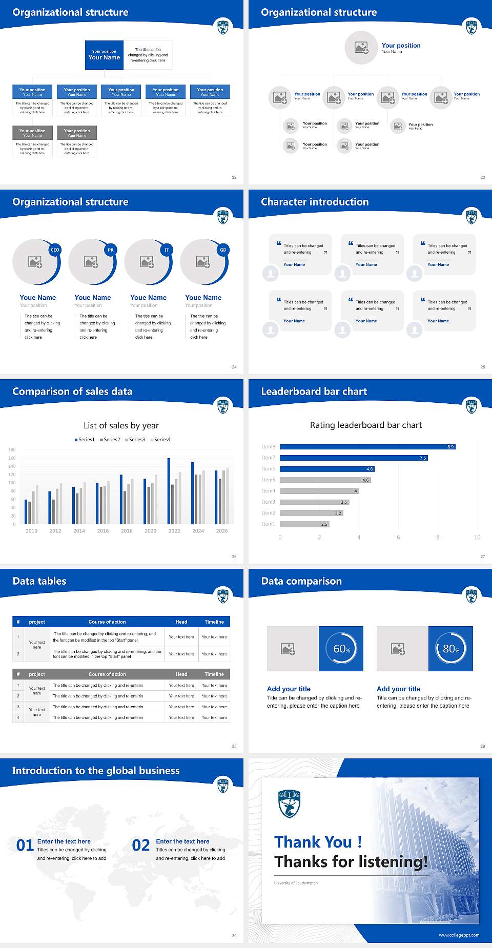 University of Southampton Academic Presentation/Research Findings Report PPT Template4:3 ratio PPT effect preview image4