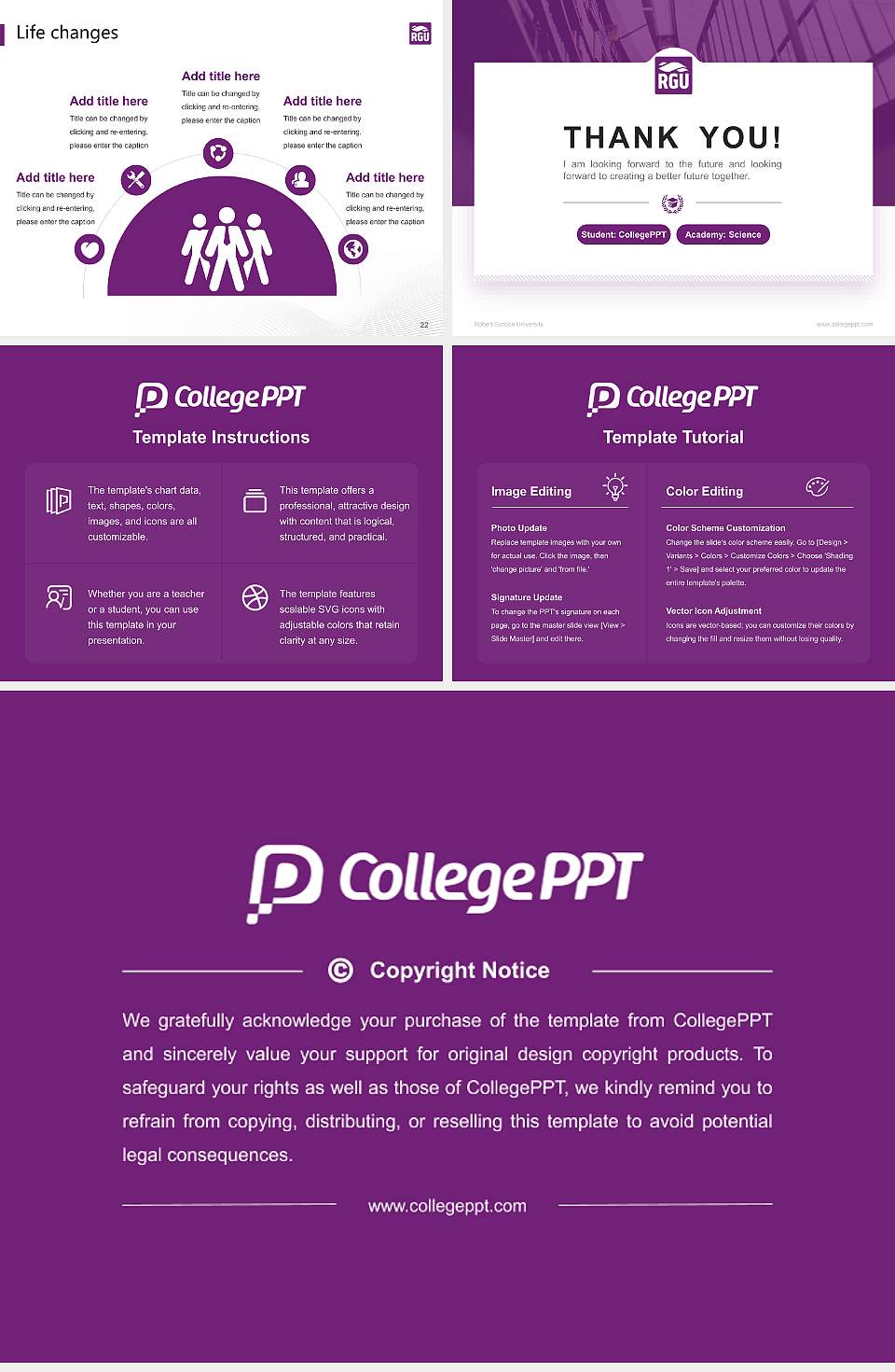 Robert Gordon University National Scholarship Defense PPT Template4:3 ratio PPT effect preview image4