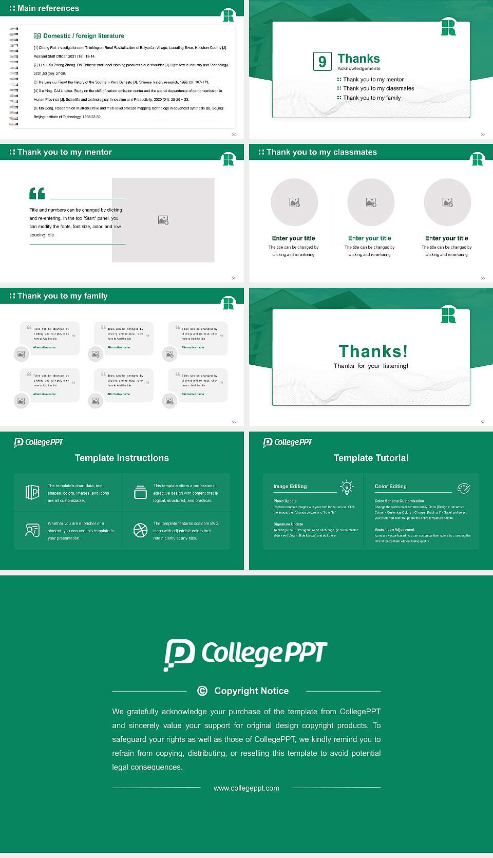 Roehampton University Graduation Thesis Defense PPT Template16:9 ratio PPT effect preview image7