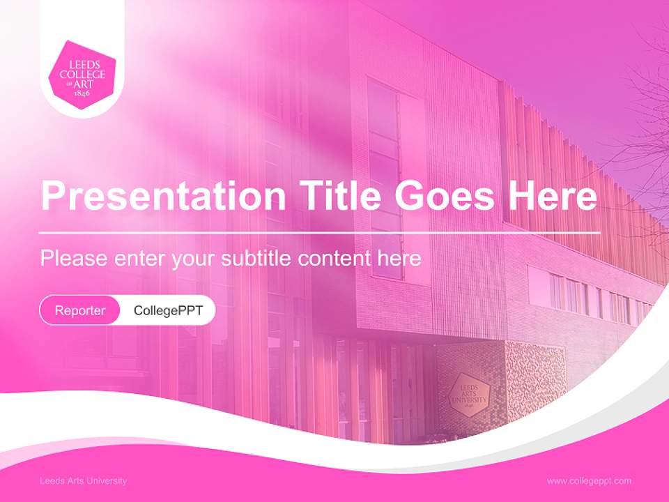 Leeds Arts University Lecture Sharing and Networking Event PPT Template4:3 ratio PPT effect preview image4
