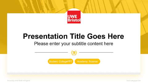 University of the West of England National Scholarship Defense PPT Template
