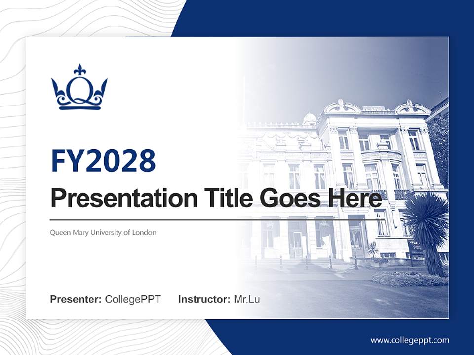 Queen Mary University of London Academic Presentation/Research Findings Report PPT Template4:3 ratio PPT effect preview image5
