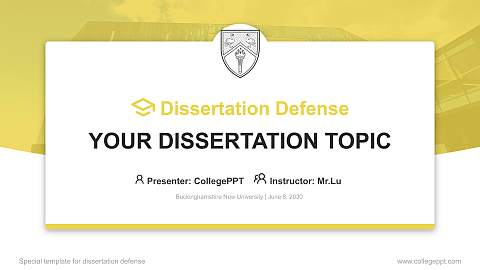 Buckinghamshire New University Graduation Thesis Defense PPT Template