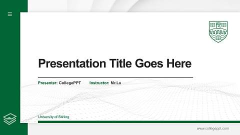 University of Stirling Thesis Proposal/Graduation Defense PPT Template
