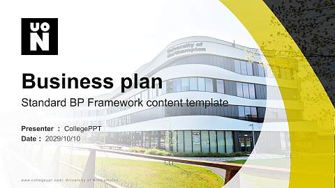 University of Northampton Competition/Entrepreneurship Contest PPT Template