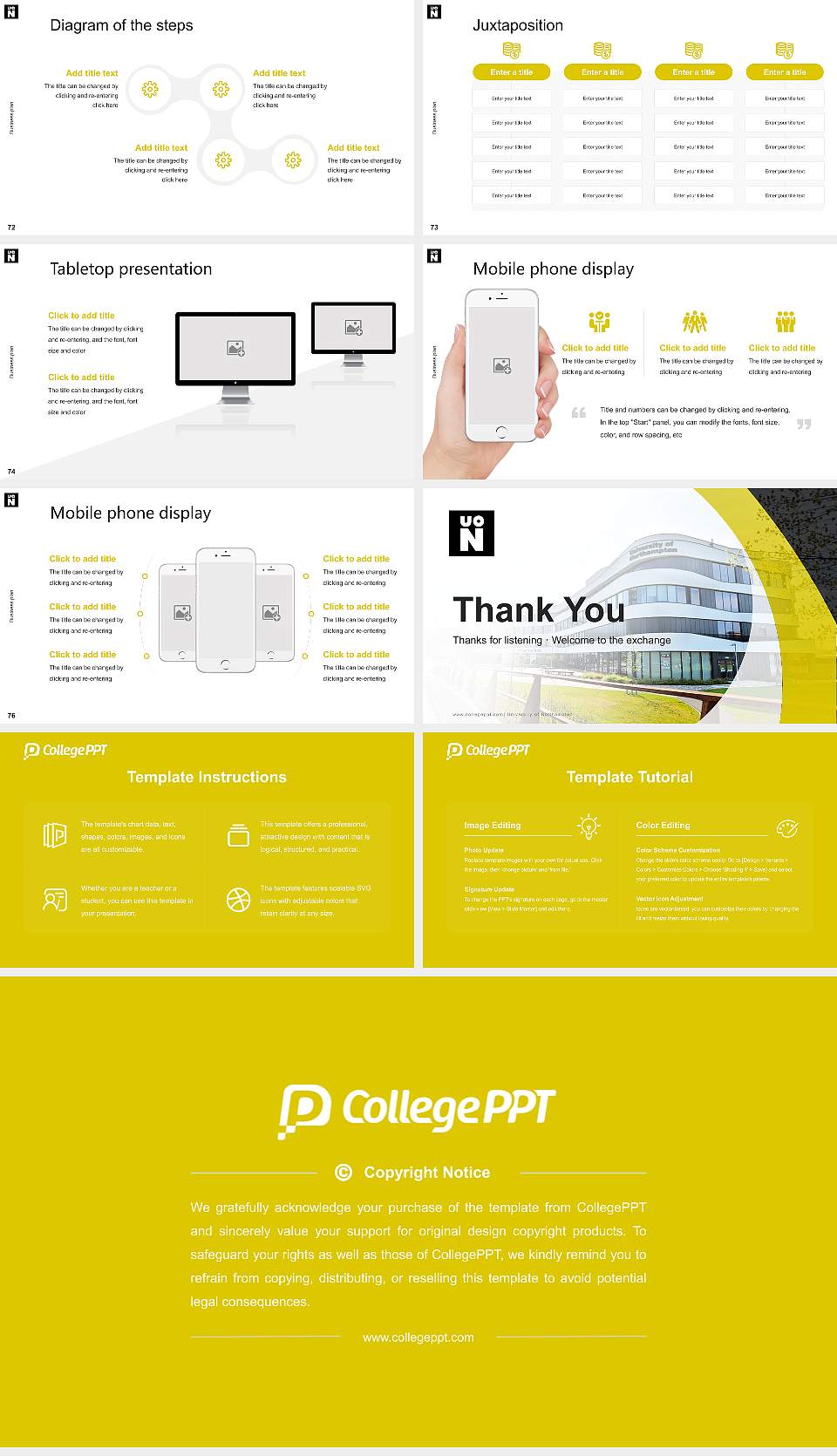 University of Northampton Competition/Entrepreneurship Contest PPT Template16:9 ratio PPT effect preview image9