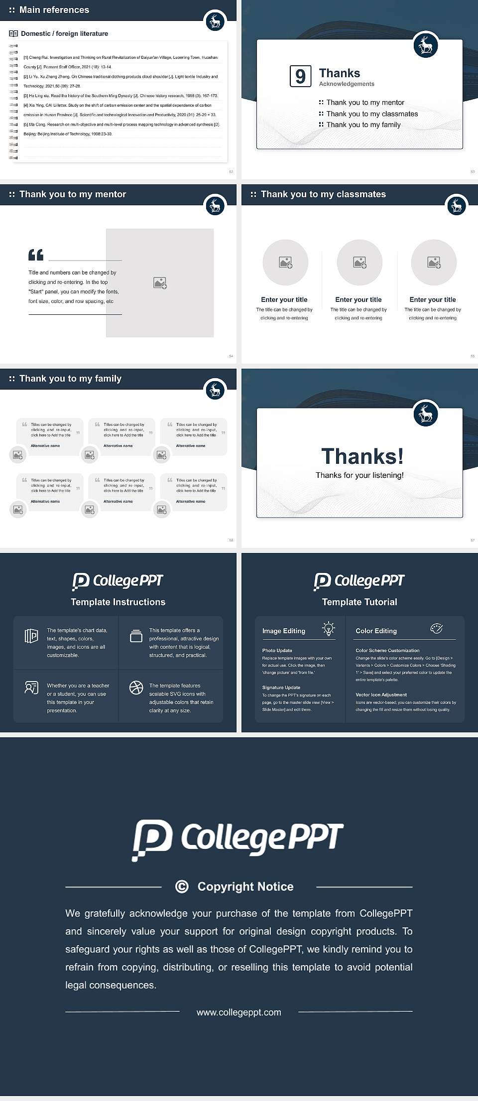 University of Surrey Graduation Thesis Defense PPT Template4:3 ratio PPT effect preview image7