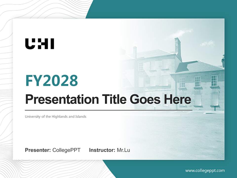 University of the Highlands and Islands Academic Presentation/Research Findings Report PPT Template4:3 ratio PPT effect preview image5