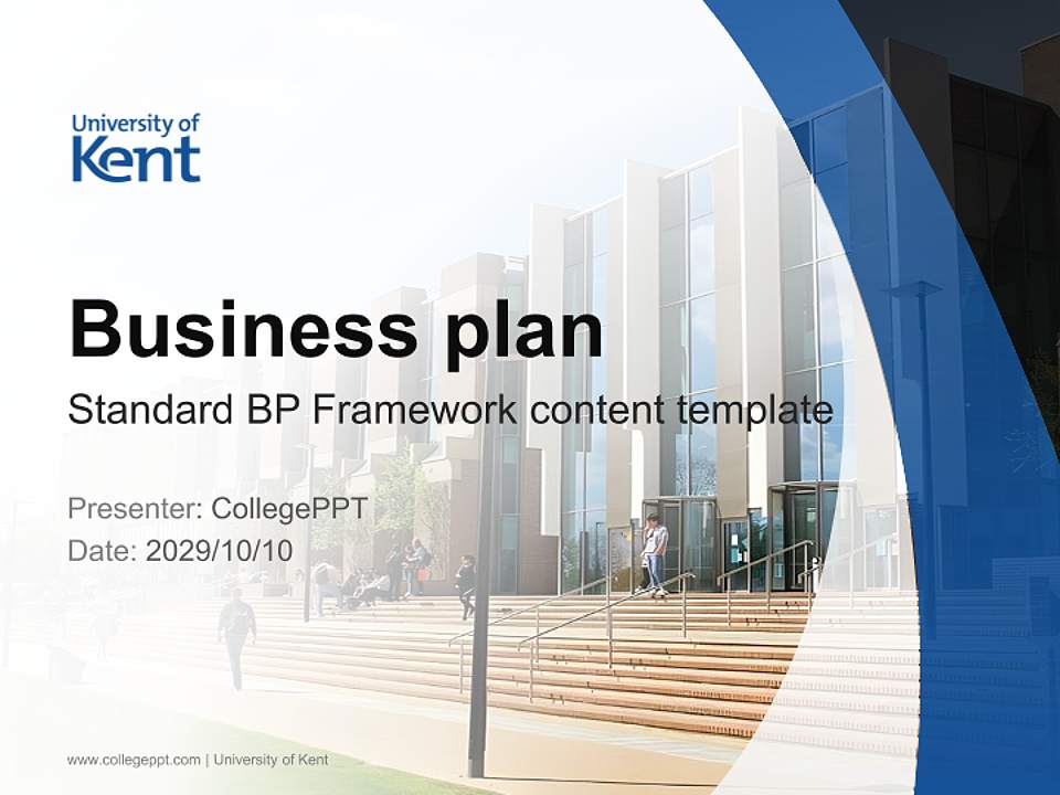 University of Kent Competition/Entrepreneurship Contest PPT Template4:3 ratio PPT effect preview image9