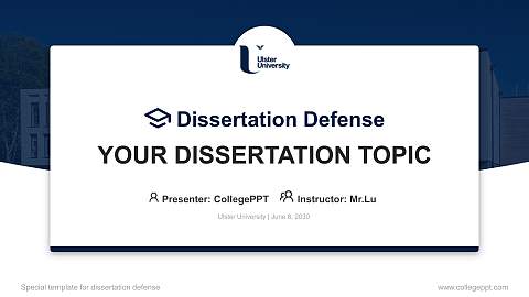 Ulster University Graduation Thesis Defense PPT Template