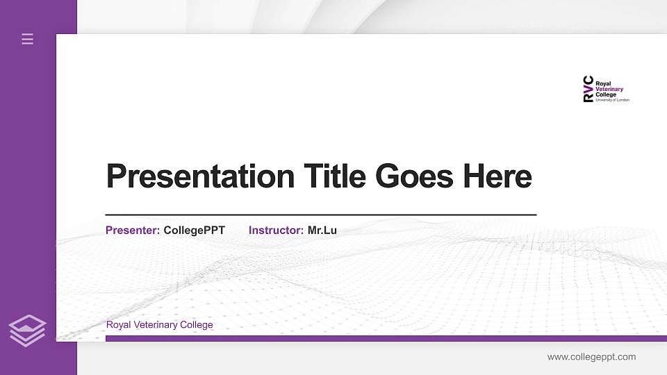 Royal Veterinary College Thesis Proposal/Graduation Defense PPT Template16:9 ratio PPT effect preview image