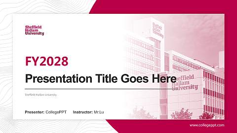 Sheffield Hallam University Academic Presentation/Research Findings Report PPT Template