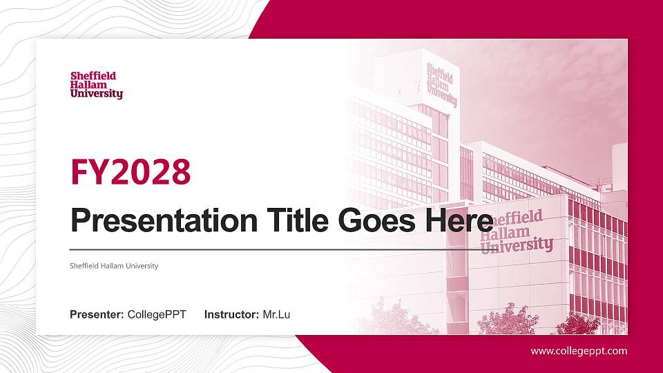 Sheffield Hallam University Academic Presentation/Research Findings Report PPT Template16:9 ratio PPT effect preview image