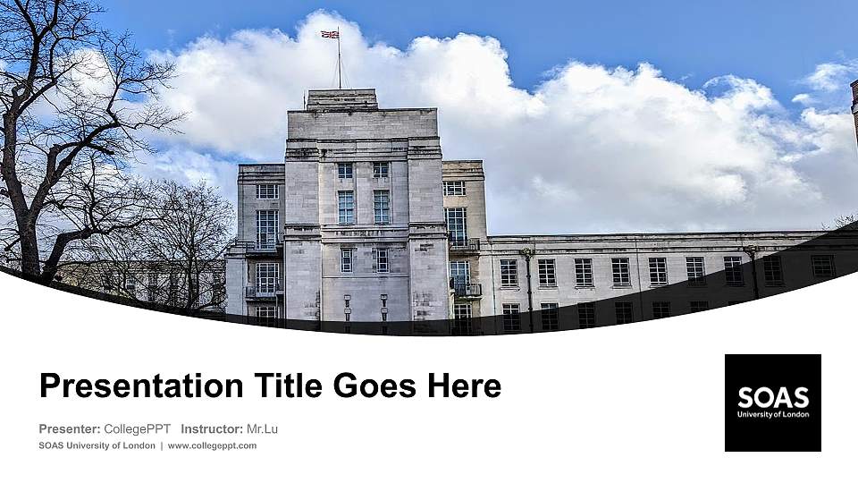 SOAS University of London Course/Courseware Creation PPT Template16:9 ratio PPT effect preview image