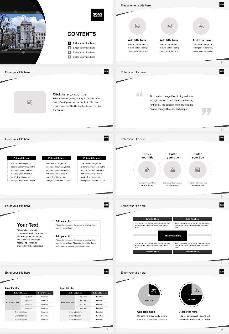 SOAS University of London Course/Courseware Creation PPT Template16:9 ratio PPT effect preview image2
