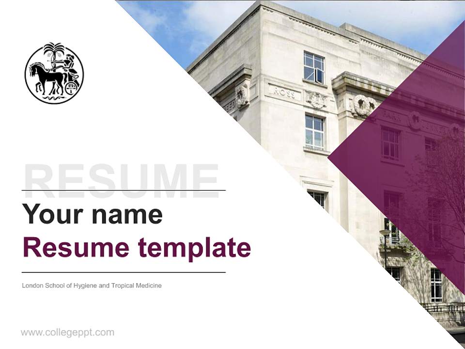 London School of Hygiene and Tropical Medicine Resume PPT Template4:3 ratio PPT effect preview image5