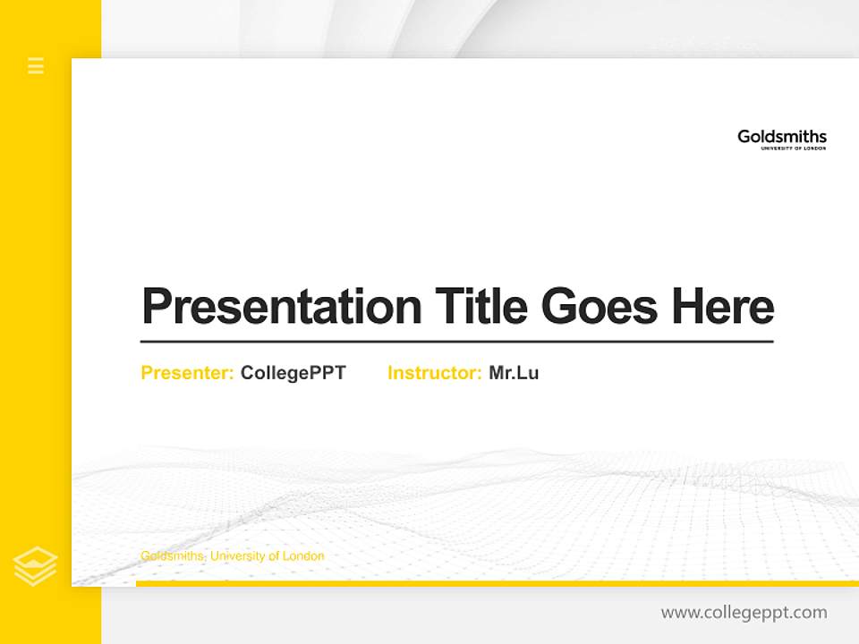 Goldsmiths, University of London Thesis Proposal/Graduation Defense PPT Template4:3 ratio PPT effect preview image5