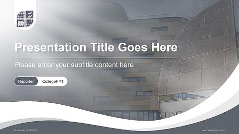 University of Bradford Lecture Sharing and Networking Event PPT Template