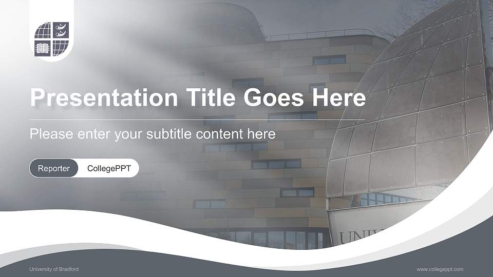 University of Bradford Lecture Sharing and Networking Event PPT Template16:9 ratio PPT effect preview image