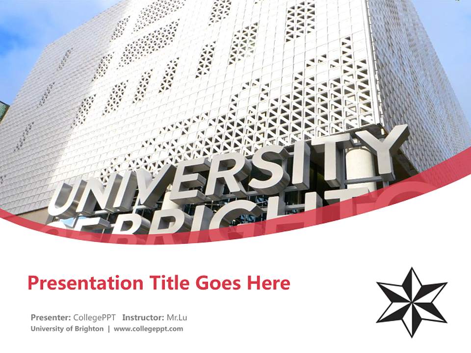 University of Brighton Course/Courseware Creation PPT Template4:3 ratio PPT effect preview image5