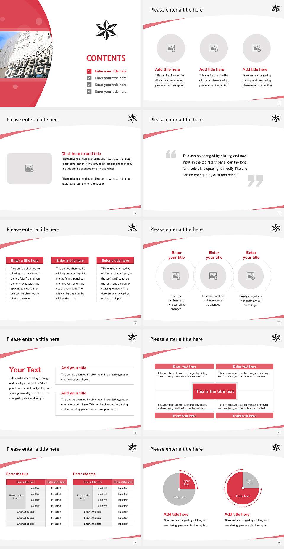 University of Brighton Course/Courseware Creation PPT Template4:3 ratio PPT effect preview image2