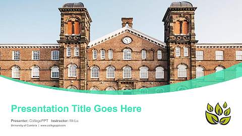 University of Cumbria Course/Courseware Creation PPT Template