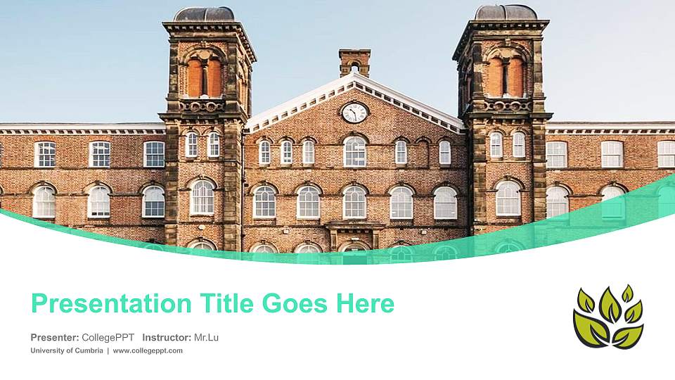 University of Cumbria Course/Courseware Creation PPT Template16:9 ratio PPT effect preview image