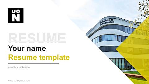 University of Northampton Resume PPT Template