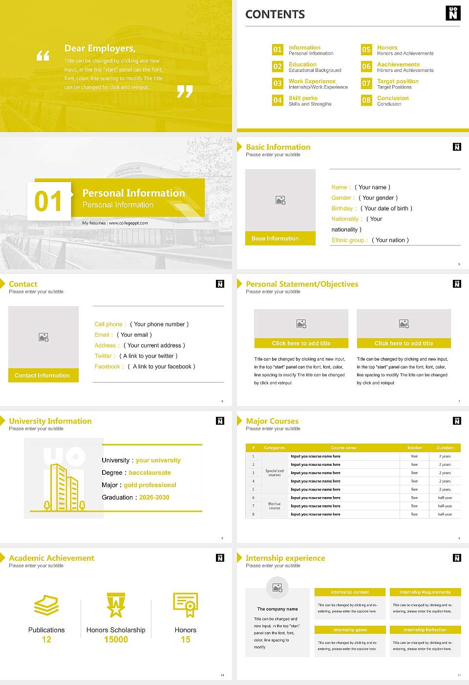 University of Northampton Resume PPT Template16:9 ratio PPT effect preview image2