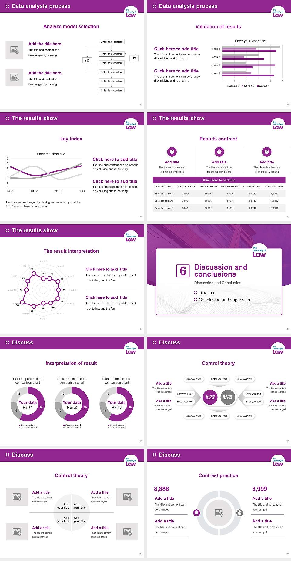 University of Law Graduation Thesis Defense PPT Template4:3 ratio PPT effect preview image5