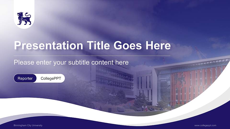 Birmingham City University Lecture Sharing and Networking Event PPT Template16:9 ratio PPT effect preview image