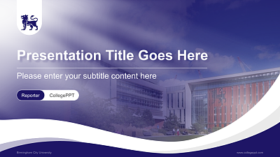 Birmingham City University Lecture Sharing and Networking Event PPT Template