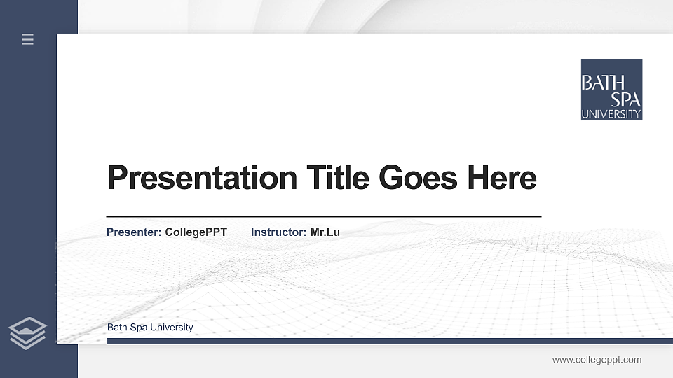 Bath Spa University Thesis Proposal/Graduation Defense PPT Template_Slide preview image1