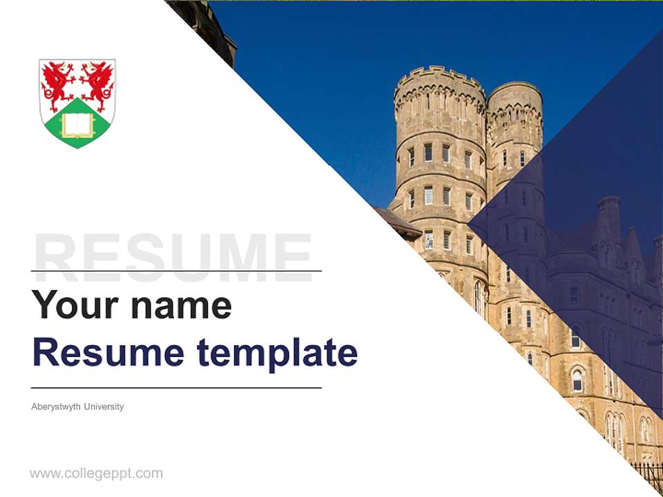 Aberystwyth University Resume PPT Template4:3 ratio PPT effect preview image5