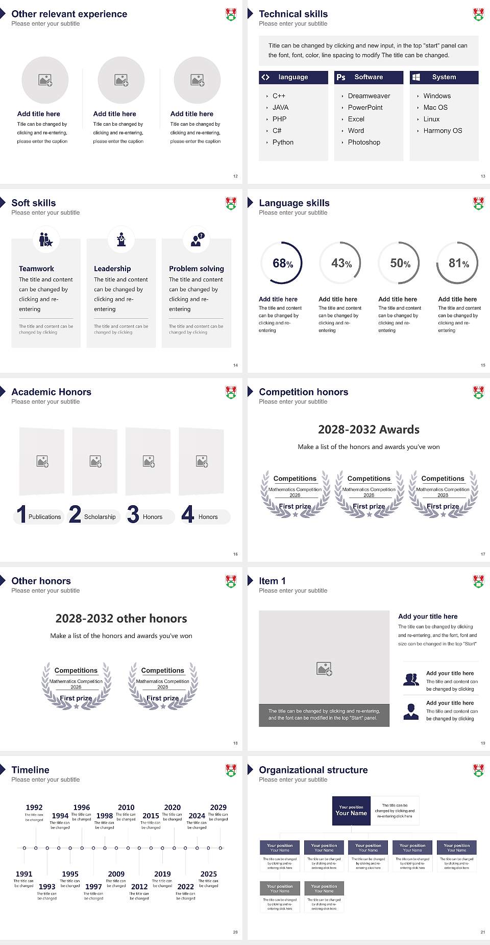 Aberystwyth University Resume PPT Template4:3 ratio PPT effect preview image3