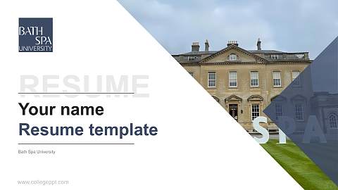Bath Spa University Resume PPT Template
